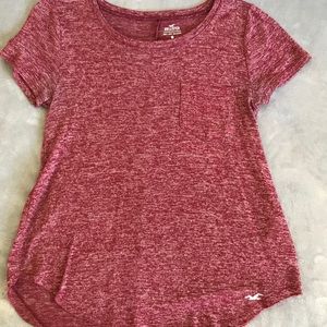 Light maroon Hollister tee